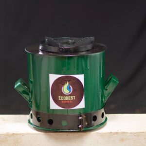 EcoBest Stove 100 front view – high-efficiency, clean biomass gasifier stove made in Malawi